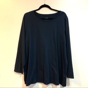 Pure Jill 2X Black Long Sleeve Tee